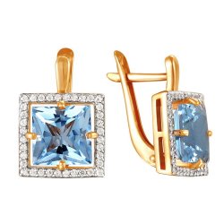 z2-8448 Серьги с фианитами. Серебро 925.