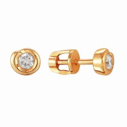 z2-079 zd Серьги с бриллиантами. Золото 585.