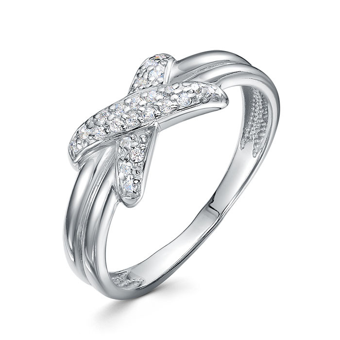 z1-11393 Кольцо с фианитами. Серебро 925. 