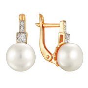 z2-8296 Серьги с жемчугом. Золото 585. 