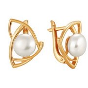z2-8117 Серьги с жемчугом. Золото 585. 