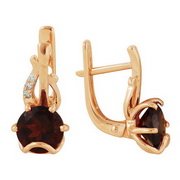 z2-7703 Серьги с полудрагоценными вставками. Золото 585.