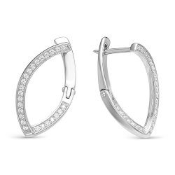 z2-9592 Серьги с фианитами. Серебро 925.