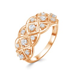 z1-9997 Кольцо с фианитами. Золото 585.