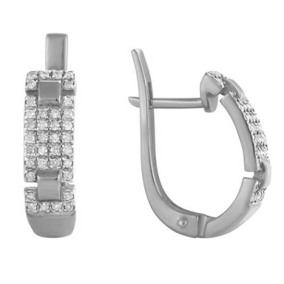 z2-7940 Серьги с фианитами. Серебро 925.