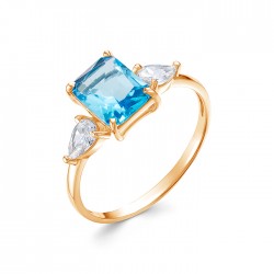 1-10208 Кольцо с полудрагоценными вставками. Золото 585.