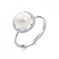 z1-10483 Кольцо с жемчугом. Серебро 925.