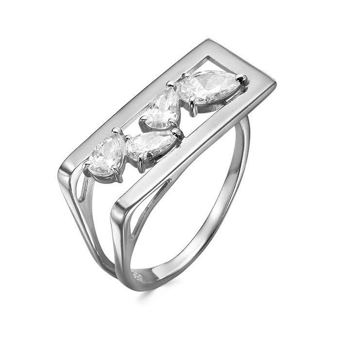 z1-11318 Кольцо с фианитами. Серебро 925. 