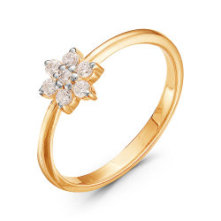 z1-8867 Кольцо с фианитами. Золото 585.