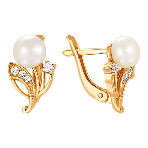 z2-7526 Серьги с жемчугом. Серебро 925. 