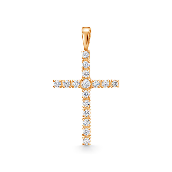 z3-10754 Подвеска с фианитами. Золото 585. 