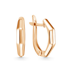 z2-10847 Серьги с фианитами. Золото 585.