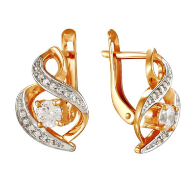 z2-8694 Серьги с фианитами. Серебро 925.