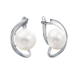 z2-11160 Серьги с жемчугом. Серебро 925.