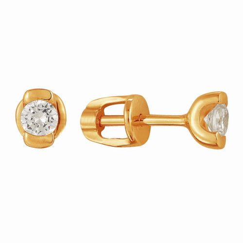 zd 2-098 Серьги с бриллиантами. Золото 585.  