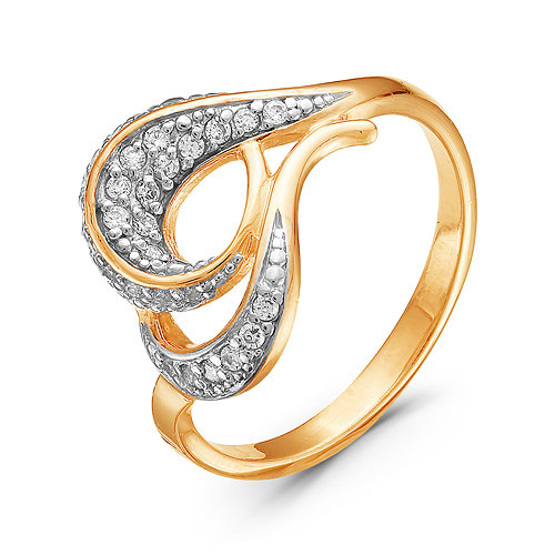 z1-8865 Кольцо с фианитами. Золото 585. 