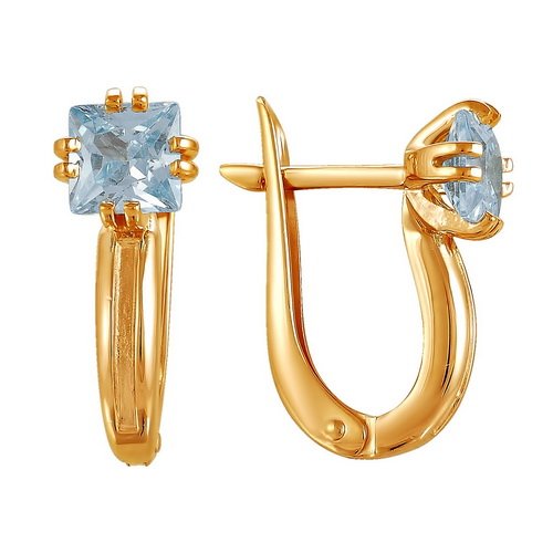 z2-8685 Серьги с полудрагоценными вставками. Золото 585. 