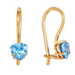 z2-8273 Серьги с полудрагоценными вставками. Золото 585.