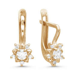 z2-9162-a Детские серьги.Золото 585.