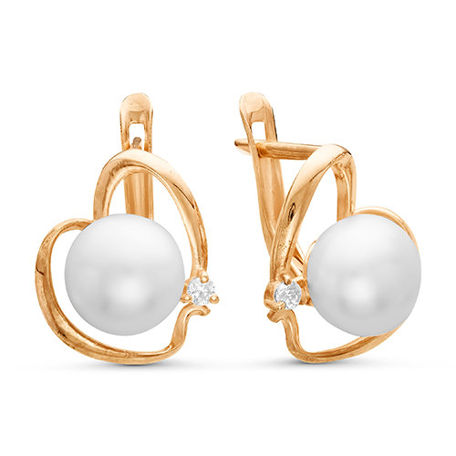 z2-9282 Серьги с жемчугом. Золото 585. 