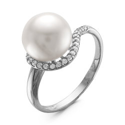 z1-9341 Кольцо с жемчугом. Серебро 925.