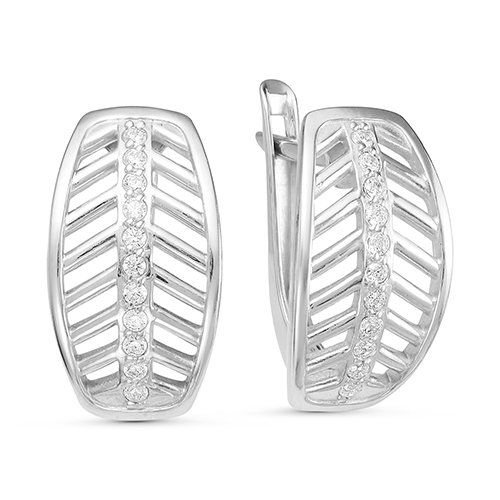 z2-9515 Серьги с фианитами. Серебро 925. 