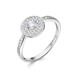 z1-10389 Кольцо с фианитами. Серебро 925.