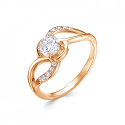 z1-10553 Кольцо с фианитами. Золото 585.