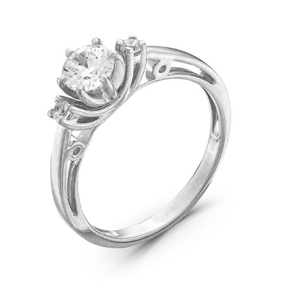 z1-8853 Кольцо с фианитами. Серебро 925.