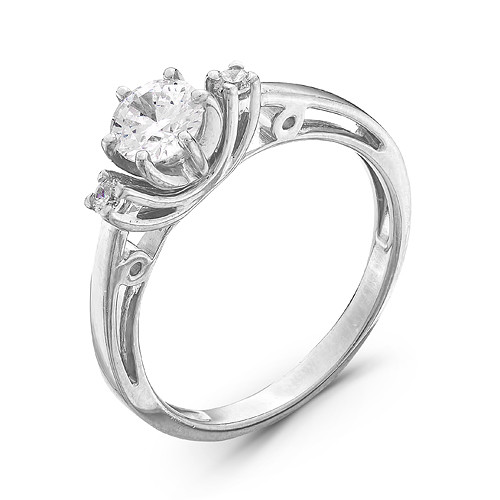 z1-8853 Кольцо с фианитами. Серебро 925.  