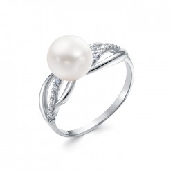 z1-10361 Кольцо с жемчугом. Серебро 925.