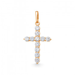 z3-10755 Подвеска с фианитами. Золото 585.