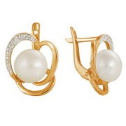 z2-8027 Серьги с жемчугом. Золото 585. 