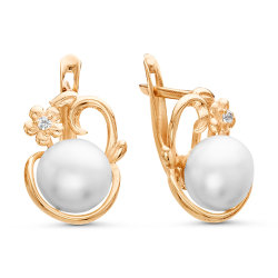 z2-9288 Серьги с жемчугом. Золото 585.