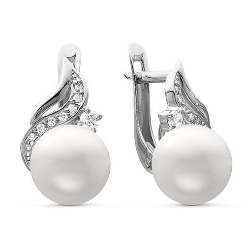 z2-9388 Серьги с жемчугом. Серебро 925. 