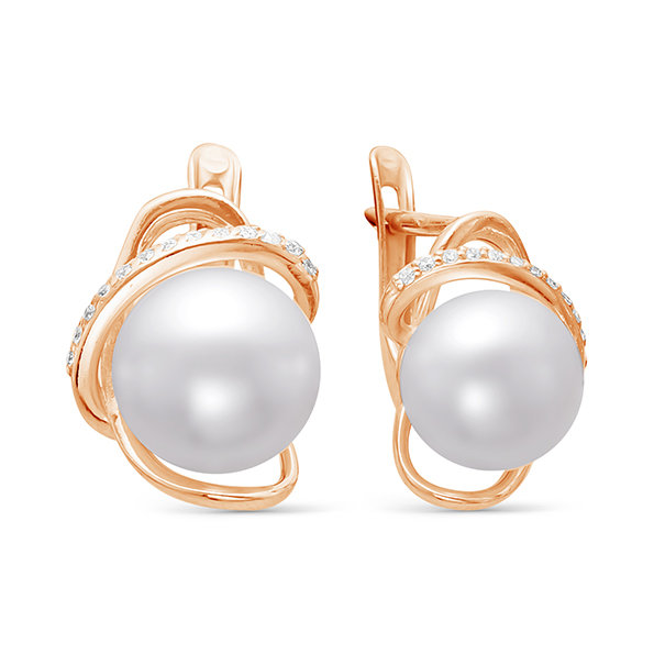 z2-9369 Серьги с жемчугом. Золото 585. 