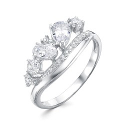 z1-9862 Кольцо с фианитами. Серебро 925.