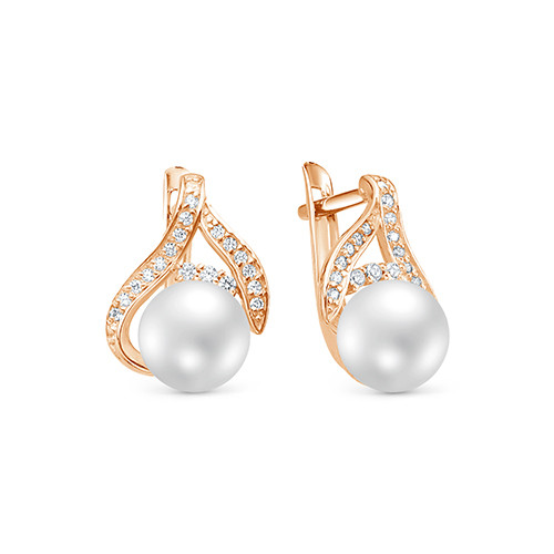 z2-10162 Серьги с жемчугом. Золото 585. 