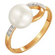 z1-8188 Кольцо с жемчугом. Серебро 925. 