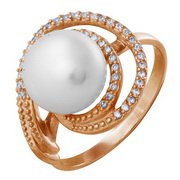 z1-7801 Кольцо с жемчугом. Серебро 925. 