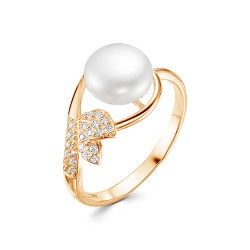 z1-10229 Кольцо с жемчугом. Золото 585.