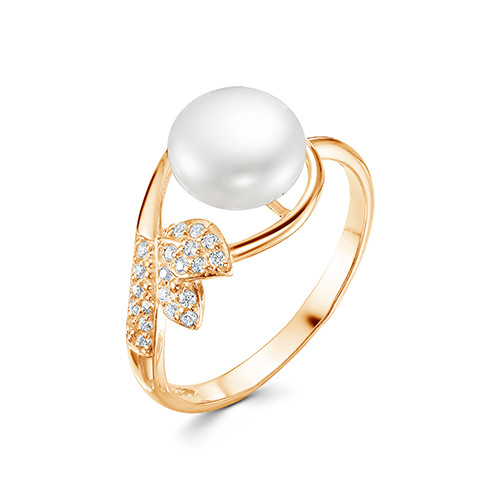 z1-10229 Кольцо с жемчугом. Золото 585. 