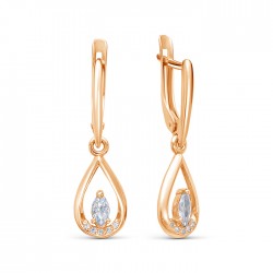 z2-10494 Серьги с полудрагоценными вставками. Золото 585.