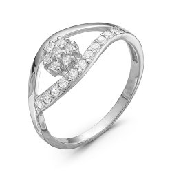 z1-8979 Кольцо с фианитами. Серебро 925.