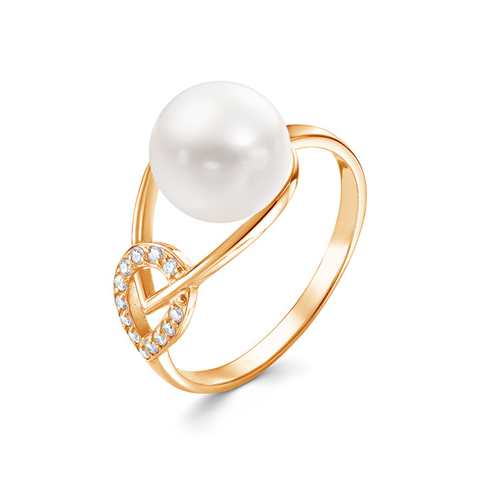 z1-10666 Кольцо с жемчугом. Золото 585. 