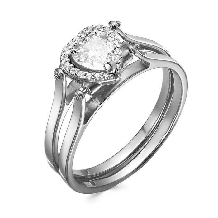 z1-11227 Кольцо с фианитами. Серебро 925. 