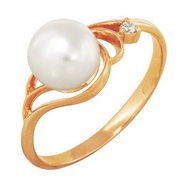z1-7545 Кольцо с жемчугом. Золото 585. 