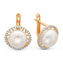 z2-8896 Серьги с жемчугом. Золото 585.