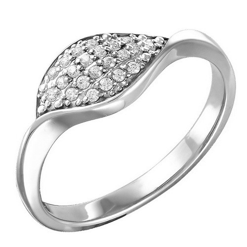 z1-8504 Кольцо с фианитами. Серебро 925.  