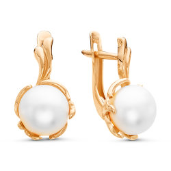 z2-9284 Серьги с жемчугом. Золото 585.